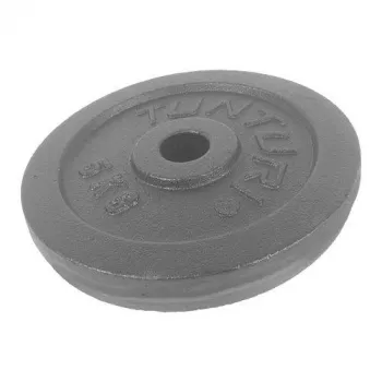 Tunturi 5 kg Cast Iron Weight Disc, Black, 30 mm Hole