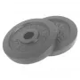 Tunturi Weight Plates 2.5 kg (Pair) – Black Cast Iron Discs with 30 mm Bore