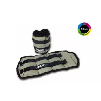Tunturi Wrist and Ankle Weights 2kg Grey - Adjustable Neoprene Pair