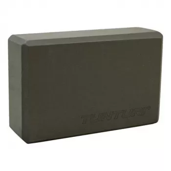 Tunturi Yoga Block, Anthracite – High-Density EVA Foam, Non-Slip, Lightweight