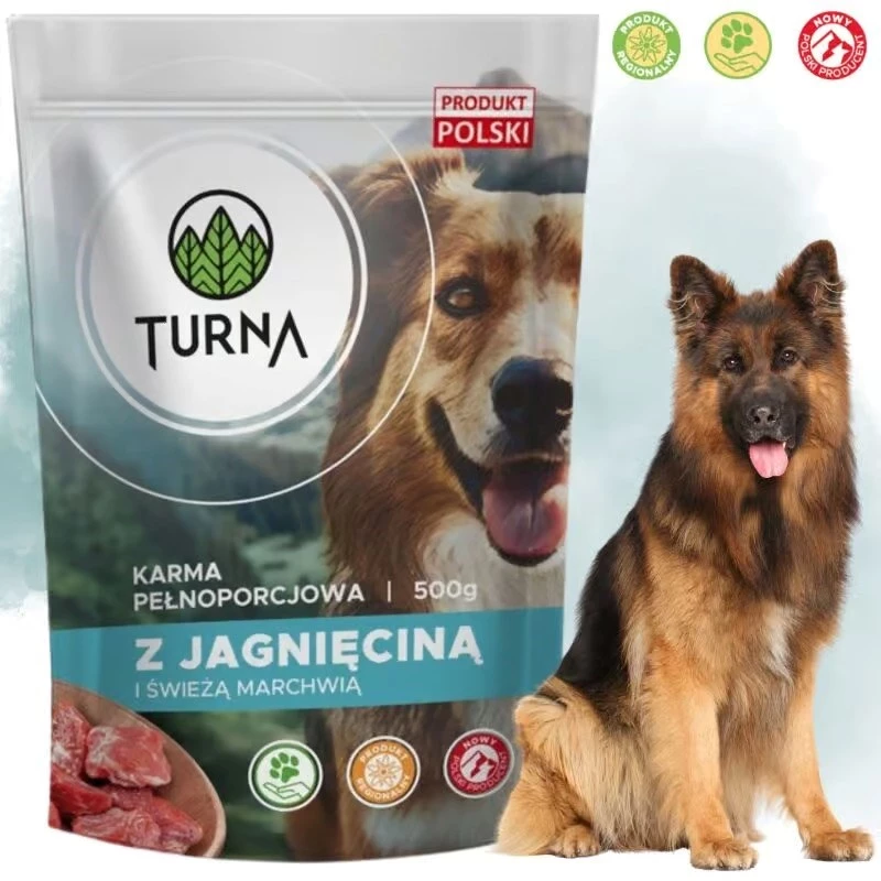 TURNA Wet Dog Food with Lamb – 500g Can