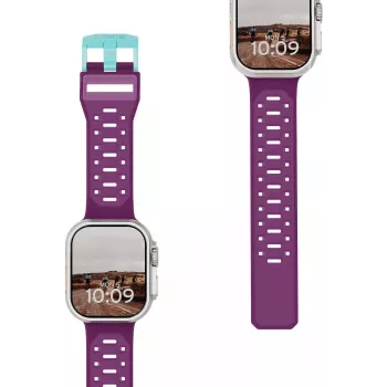 UAG Urban Armor Gear Civilian Strap for Apple Watch Ultra/44/45/46mm - Deep Purple/Aqua 194002114E5F