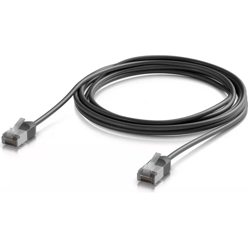 UBIQUITI UACC-CABLE-PATCH-OUTDOOR-C6A-3M-BK Ultra-thin Shielded Outdoor Cat6a Patch Cable (3m, Black)