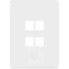 Ubiquiti Universal Keystone Wall Plate 4-Port Vertical – Clean Customizable Finish (UACC-WP-KEYSTONE-V-4P)