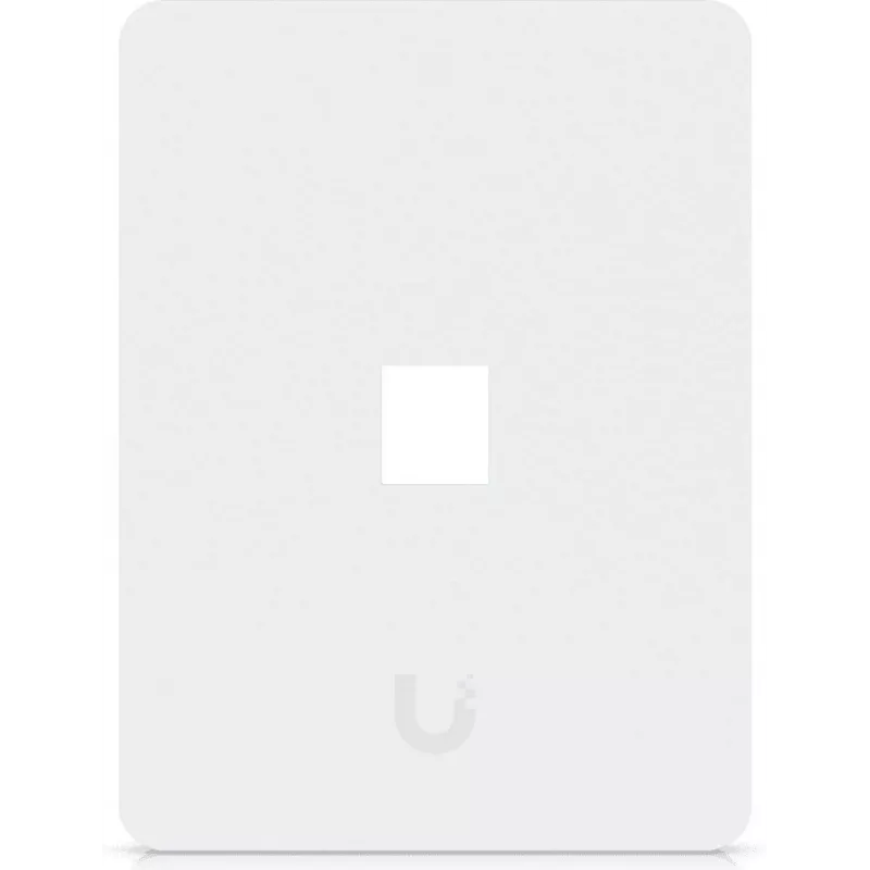 Ubiquiti Universal Keystone Wall Plate – Clean Customizable Finish, 1 Port (White)