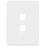 Ubiquiti Universal Keystone Wall Plate Clean, Customizable Finish, 2-Port Vertical (UACC-WP-KEYSTONE-V-2P)