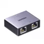 UGREEN 1-to-2 Gigabit Ethernet Splitter, 1000Mbps LAN Network Adapter, RJ45 Male to 2 Female, Passive, Black