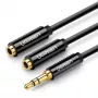 UGREEN 3.5mm Headphone Splitter Cable AUX Y-Splitter 25cm Black (20816)