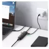 UGREEN 4-in-1 USB Hub 4x USB-A 3.0 PD DC 12V 0.25m Black (CM416 10915)