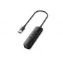 UGREEN 4-in-1 USB Hub 4x USB-A 3.0 PD DC 12V 0.25m Black (CM416 10915)