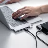 UGREEN 60559 USB-C Docking Station 9-in-1 Hub with 4K HDMI, 3x USB 3.0, Gigabit Ethernet, SD/MicroSD, 100W PD, Silver