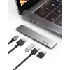 UGREEN 60559 USB-C Docking Station 9-in-1 Hub with 4K HDMI, 3x USB 3.0, Gigabit Ethernet, SD/MicroSD, 100W PD, Silver