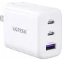 UGREEN 65W USB-C Fast Charger with USB-A Port - 3-Port Wall Charger, PD3.0/QC4.0+, Non-GaN, Black (90496)