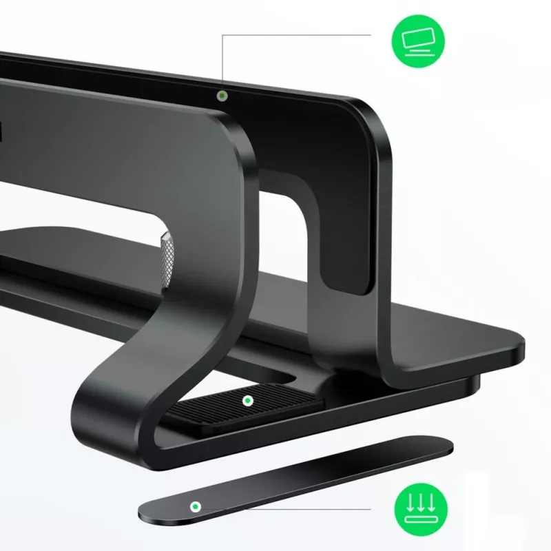 UGREEN Aluminum Vertical Stand Holder for MacBook Laptop Tablet (20471 LP258) Dark Gray