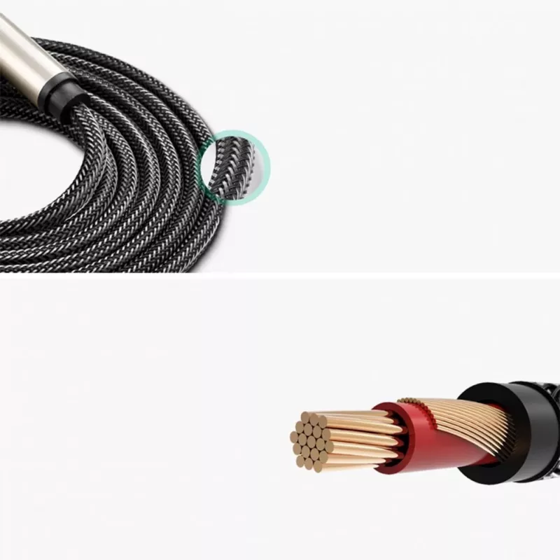 UGREEN AV128 10639 Mono TS Cable 6.35mm Jack to 6.35mm Jack 3m - Gray