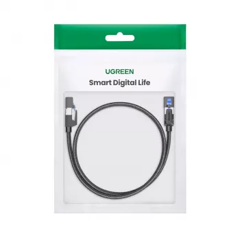 UGREEN Cat8 Nylon Braided Ethernet Cable 5m - 40Gbps S/FTP RJ45, Black