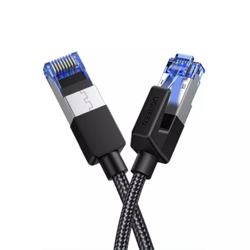 UGREEN Cat8 Nylon Braided Ethernet Cable 5m - 40Gbps S/FTP RJ45, Black