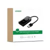 UGREEN CM129 USB-A to 3.5mm External Stereo Sound Adapter - Black