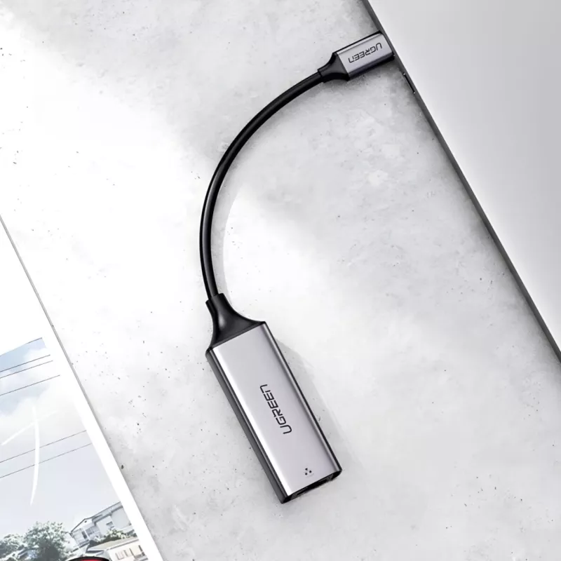 UGREEN CM199-50737 Type-C to Gigabit Ethernet Adapter - Silver