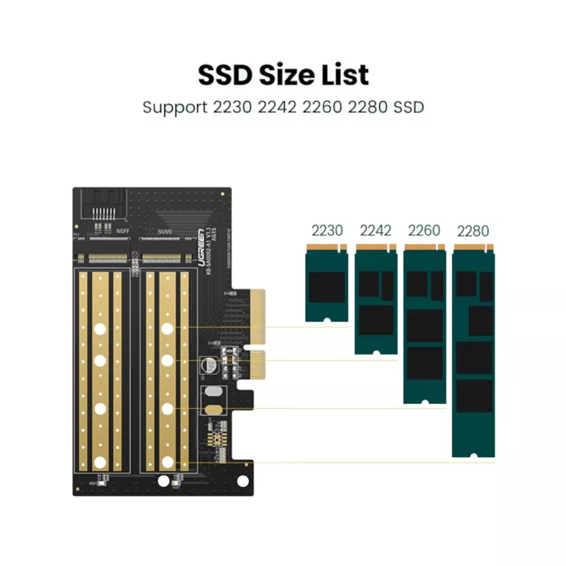 UGREEN CM302 M.2 NVMe to PCIe 3.0 x4 Adapter Card