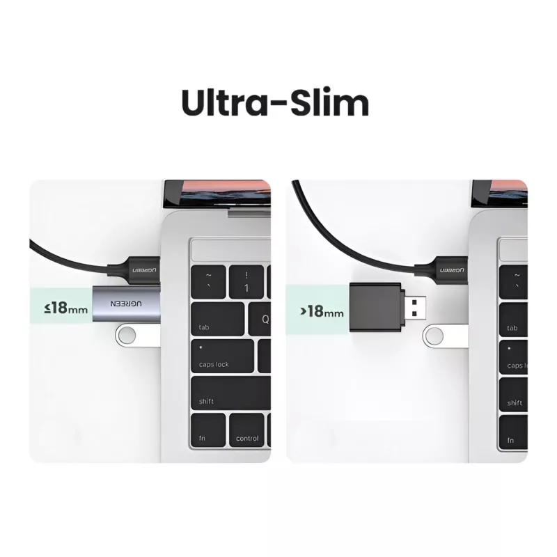 UGREEN CM383-80864 USB-A to 3.5mm Audio Jack External Sound Adapter - Silver