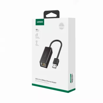 UGREEN CR110 USB 2.0 to RJ45 Ethernet Adapter - Black