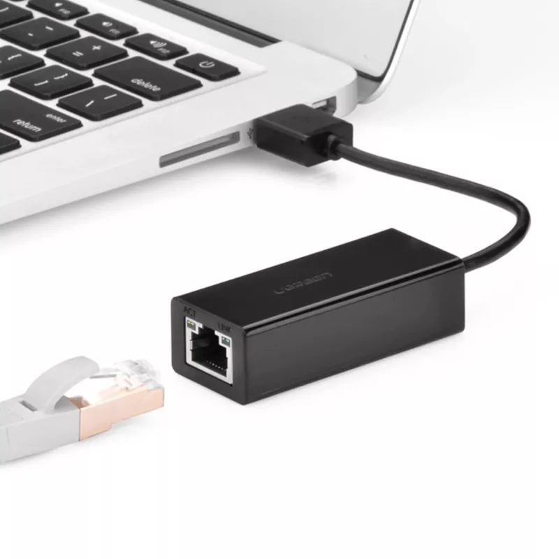 UGREEN CR110 USB 2.0 to RJ45 Ethernet Adapter - Black