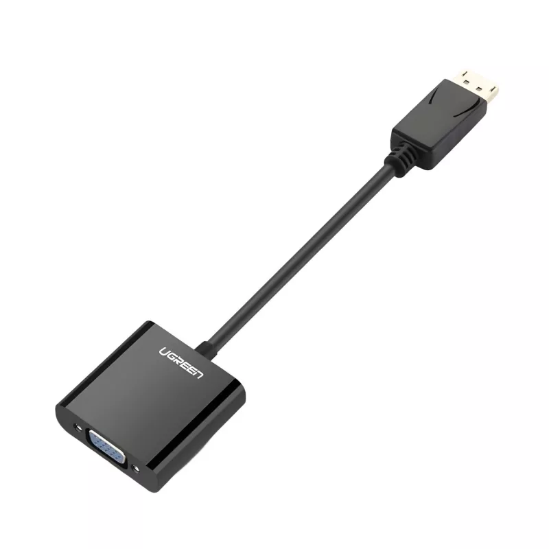 UGREEN DisplayPort Male to VGA Female Active Converter, Full HD 1080p, Gold-Plated, Black, 15cm