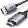 UGREEN DP119 DisplayPort to HDMI Cable 2m 4K 60Hz Grey