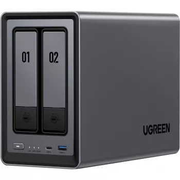 UGREEN DXP2800+ 2x Seagate IronWolf HDD Bundle - 2-Bay NAS with Intel Celeron N5105, 8GB DDR4, 2x 2.5GbE, 2x 4TB HDDs Included