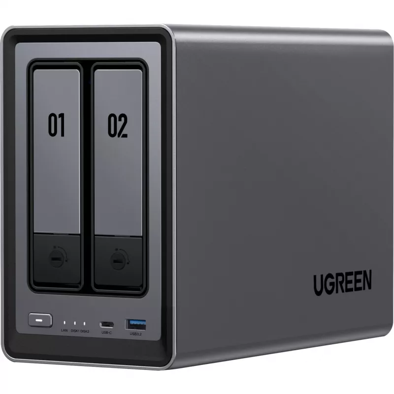 UGREEN DXP2800+ 2x Seagate IronWolf HDD Bundle - 2-Bay NAS with Intel Celeron N5105, 8GB DDR4, 2x 2.5GbE, 2x 4TB HDDs Included