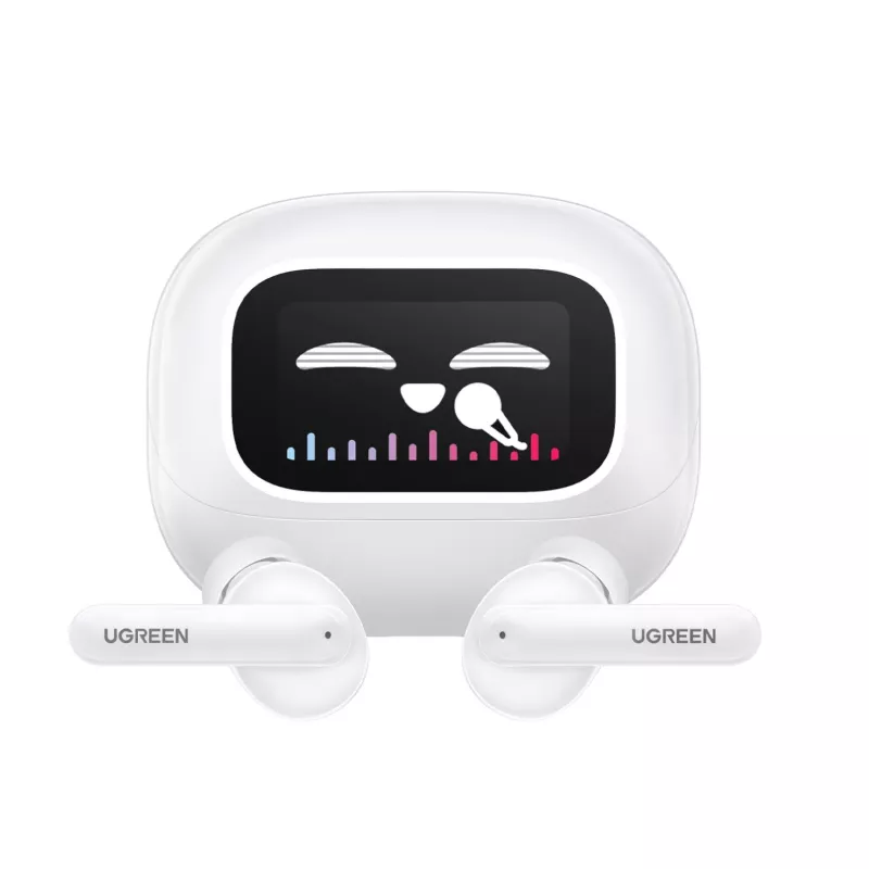 UGREEN EchoBuds Magic Wireless In-Ear Earphones with Active Noise Cancellation, Bluetooth 5.2, IPX5 Water Resistance – White
