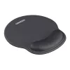 UGREEN Ergonomic Mouse Pad LP668 - Gel Wrist Rest, Smooth Fabric Surface, Non-Slip Rubber Base, Black