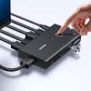 UGREEN HDMI 2.0 KVM Switch 2-In-1 Out, 2 Computers 1 Monitor, 4K@60Hz, 3-Port USB 2.0 Hub, Push Button & Hotkey Switching, Aluminum Alloy, HDCP 2.2, HDR10