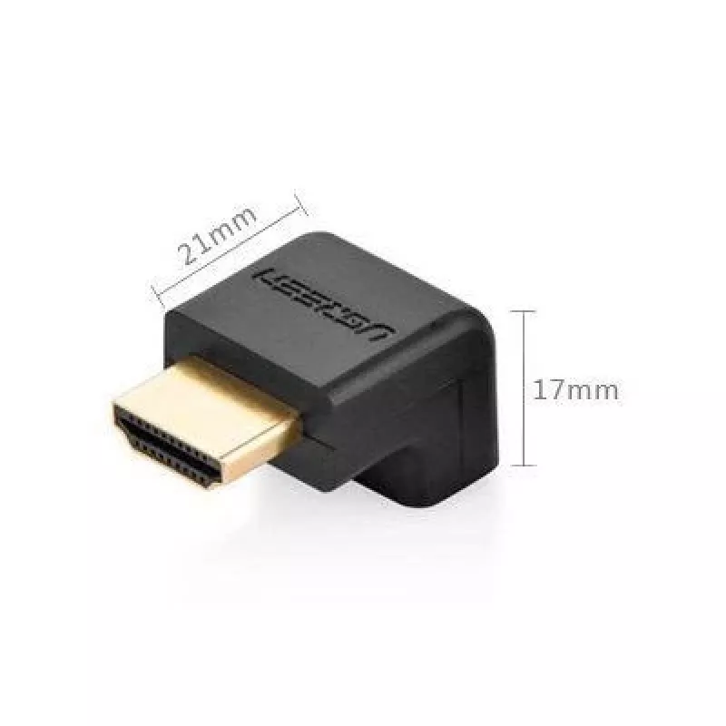 UGREEN HDMI 90 Degree Angle Adapter 4K 60Hz Downward Male to Female HD112 Black