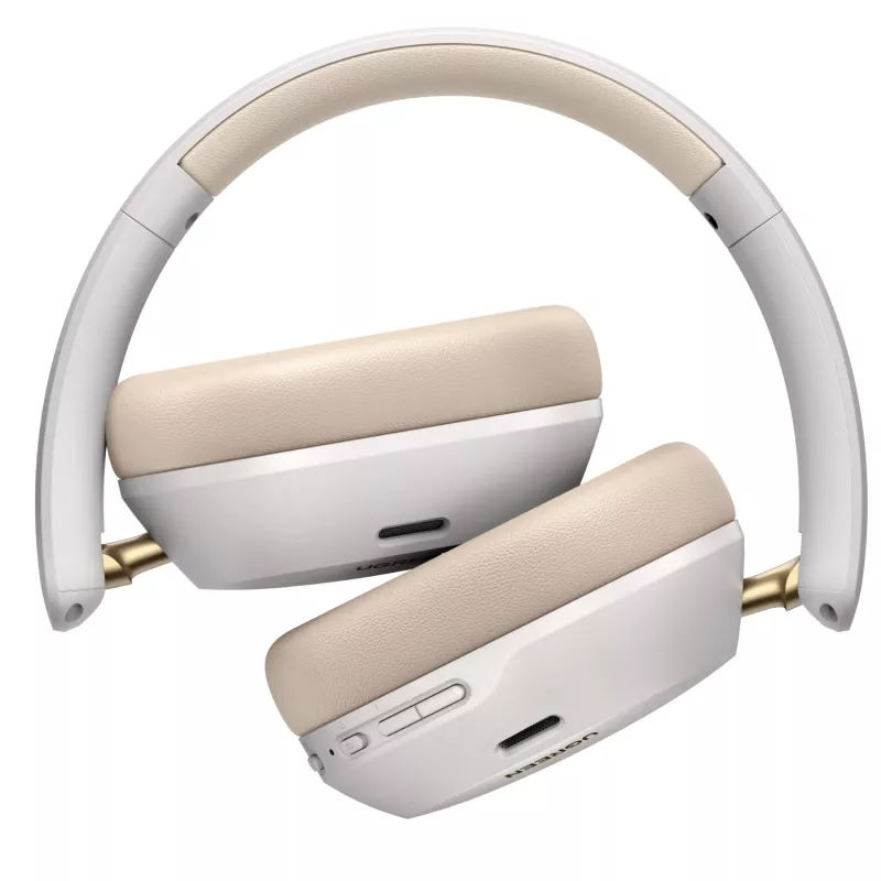 UGREEN HiTune Max 5C Wireless Over-Ear Headphones with Hybrid ANC, Bluetooth 5.4, 40mm Drivers, 40-Hour Battery - Beige