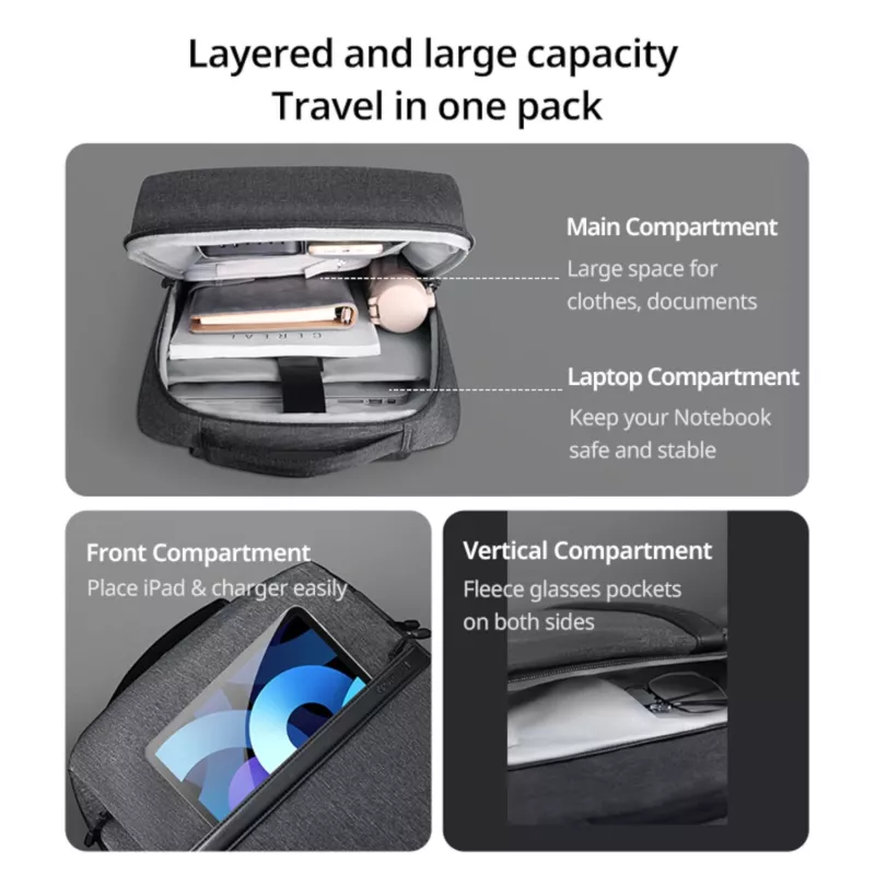 UGREEN Laptop Backpack B02 15.6 inch Waterproof YKK Zips 20L Black