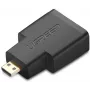 UGREEN Micro HDMI Male to HDMI Female Adapter 4K@60Hz Gold-Plated Black