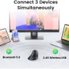 UGREEN Multi-Mode Vertical Mouse Bluetooth and 2.4G Wireless – Black