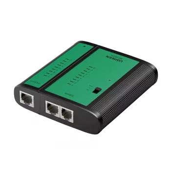 UGREEN Network and Telephone Cable Tester RJ45 RJ11 Continuity Tester for Cat5 Cat5e Cat6 Cat6a Cat7 Ethernet and Telephone Cables with LED Indicators, Detachable Remote Unit, 9V Battery Powered, NW167