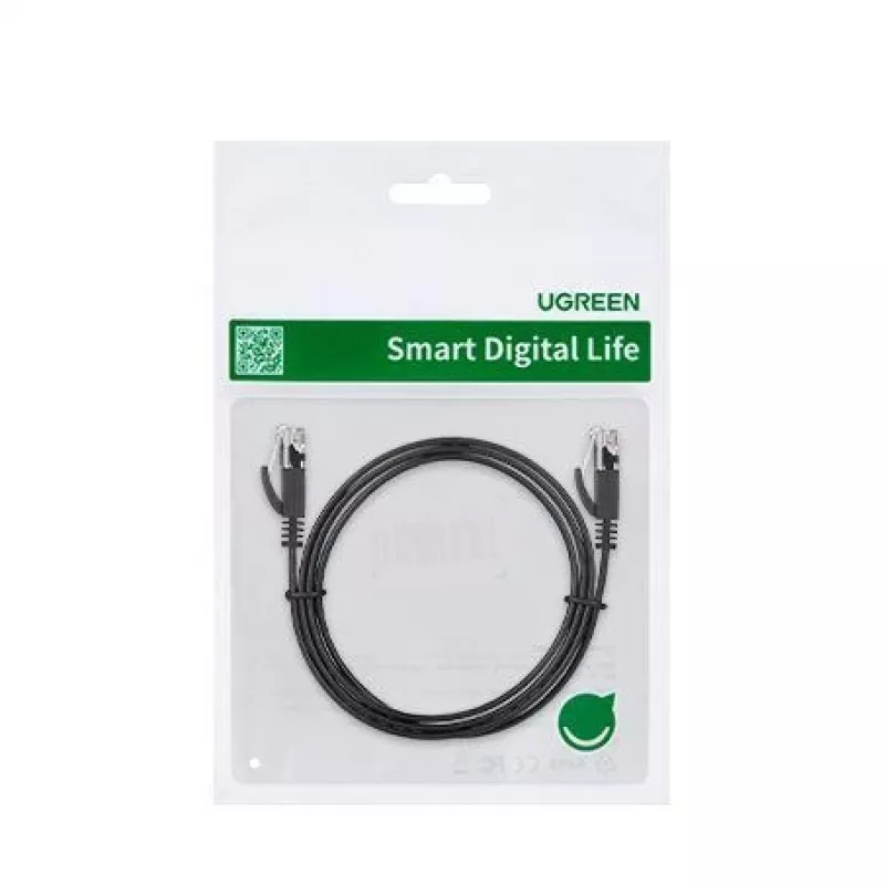 UGREEN NW102 Cat6 Flat Ethernet Network Cable 8m - Black