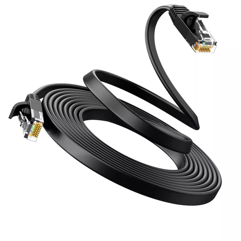 UGREEN NW102 Cat6 U/UTP Flat Ethernet Cable 1m - Black