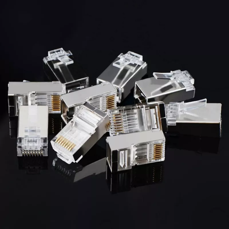 UGREEN NW111 RJ45 Cat6 Ethernet Network Head 100 Pack - Silver/Transparent