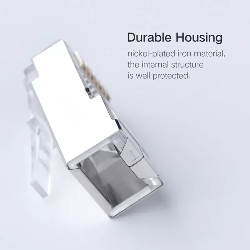 UGREEN NW111 RJ45 Cat6 Ethernet Network Head 100 Pack - Silver/Transparent