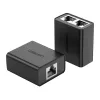 UGREEN RJ45 Splitter Adapter 2 Pack (Black) - Ethernet Network Splitter, 1x RJ45 Male to 2x RJ45 Female, 100Mbps, Cat5/Cat5e/Cat6 Compatible, Passive, Plug & Play