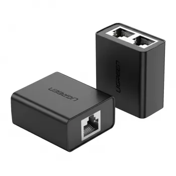 UGREEN RJ45 Splitter Adapter 2 Pack (Black) - Ethernet Network Splitter, 1x RJ45 Male to 2x RJ45 Female, 100Mbps, Cat5/Cat5e/Cat6 Compatible, Passive, Plug & Play