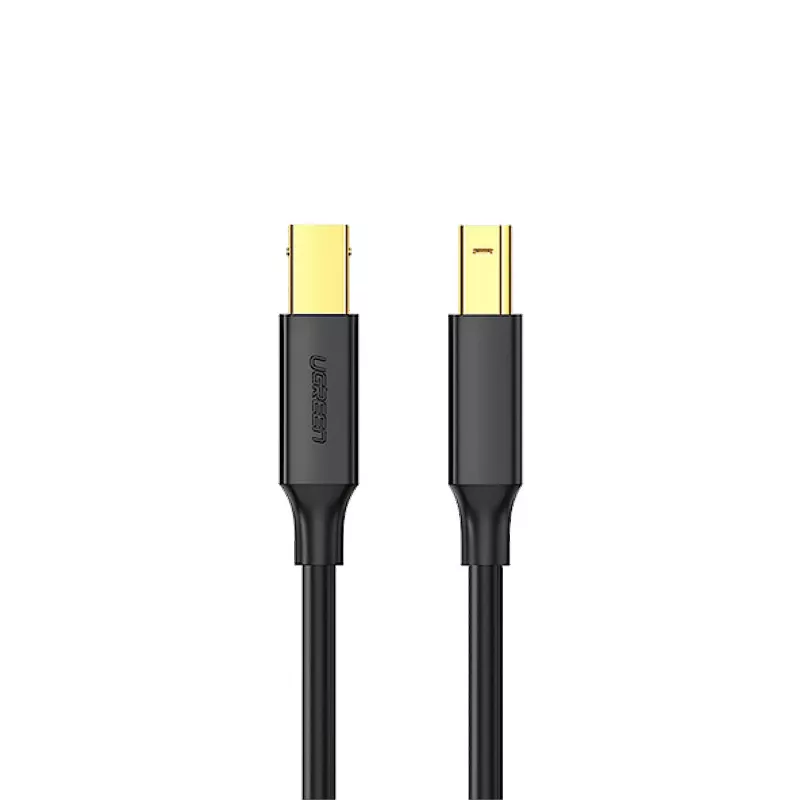 UGREEN US135 USB 2.0 A-B Cable, Gold-Plated, 2m, Black