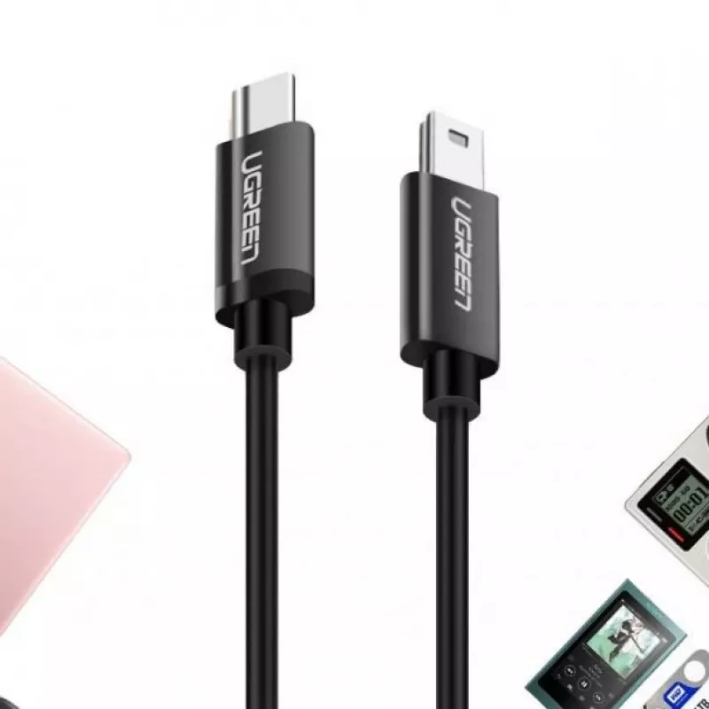 UGREEN US242 USB-C to Mini USB Cable 1m Black