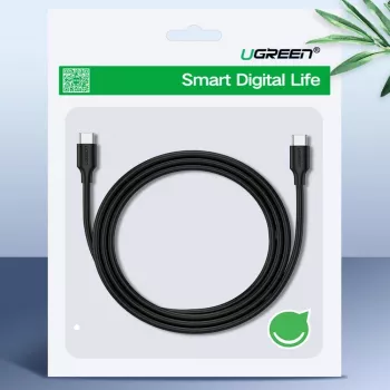 UGREEN US286 USB-C to USB-C Cable 1m Black - PD QC 3A 480Mbps