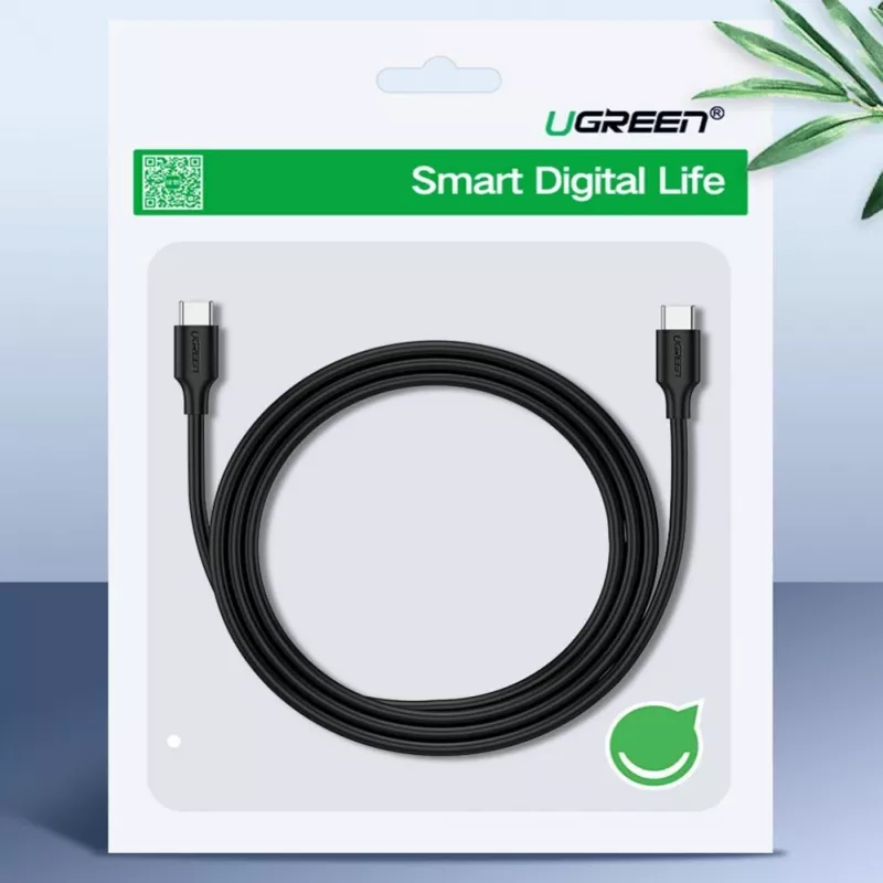 UGREEN US286 USB-C to USB-C Cable 1m Black - PD QC 3A 480Mbps